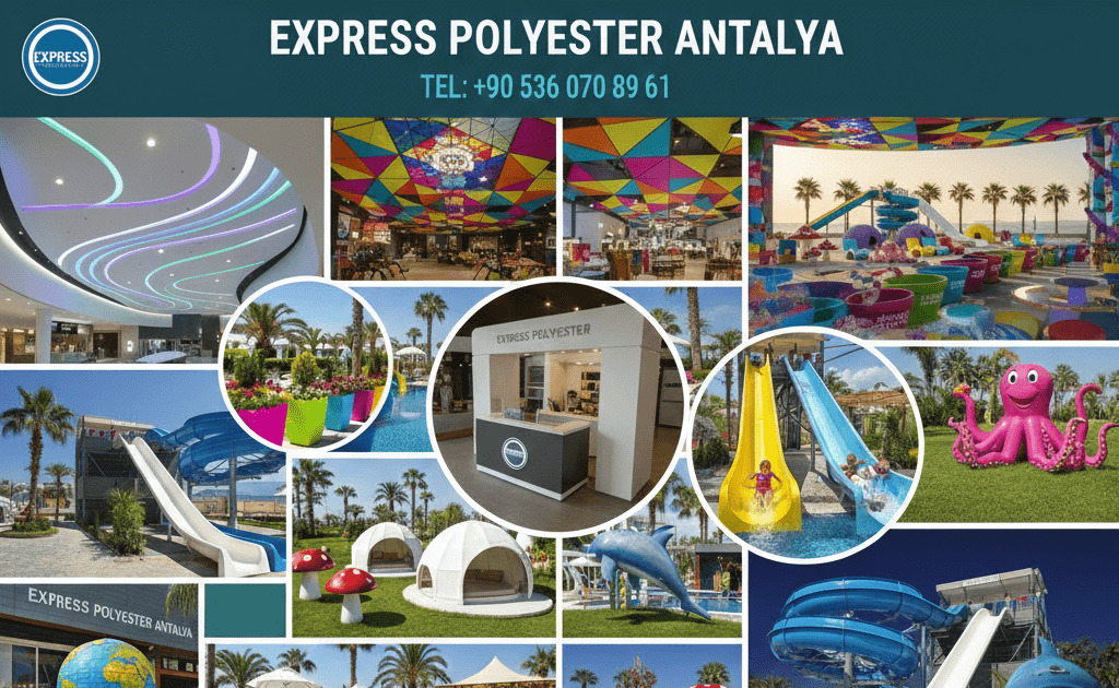 Express Polyester Antalya Fiber Saksı ve Satış Büfesi Modelleri